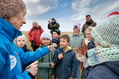 Gezinnen op pad in het Zwin