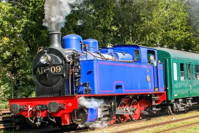 Stoomtrein in werking
